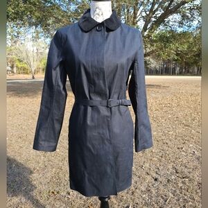 Coach, Stylish Black Belted Rain Coat, NWT, Size 4